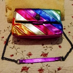 Metallic rainbow eagle head crossbody bag